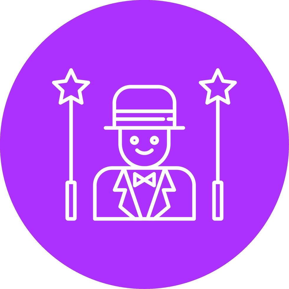 Magician Line Multicircle Icon vector