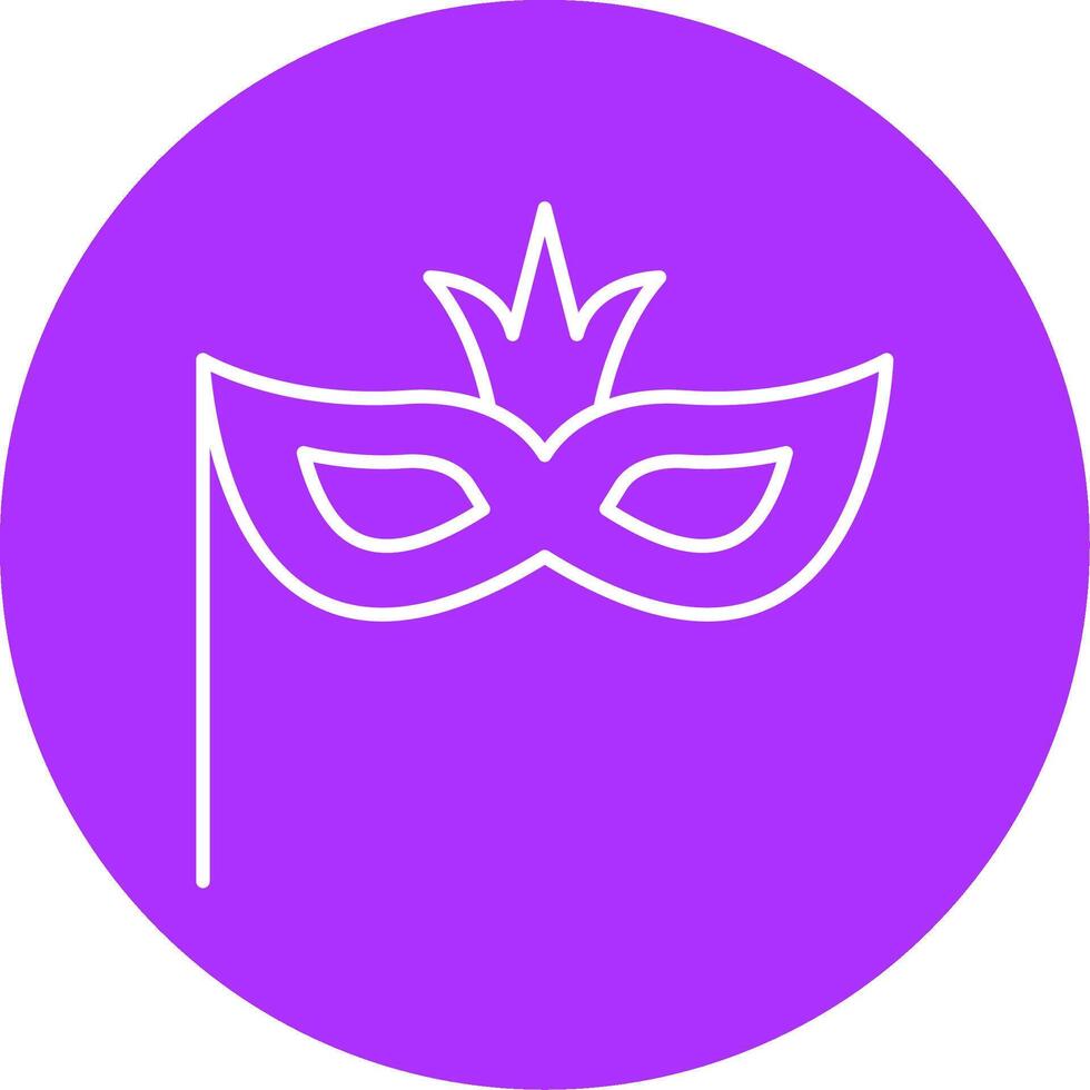 Carnival Mask Line Multicircle Icon vector