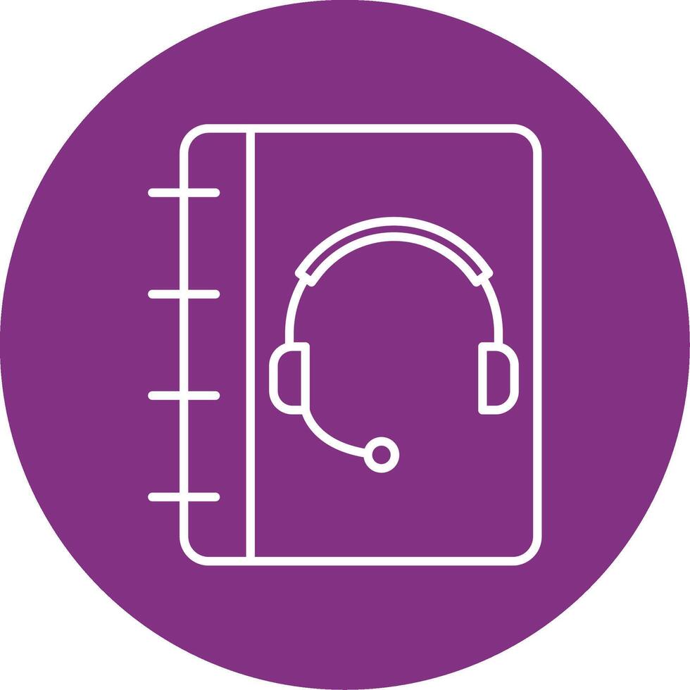 Notebook Support Line Multicircle Icon vector
