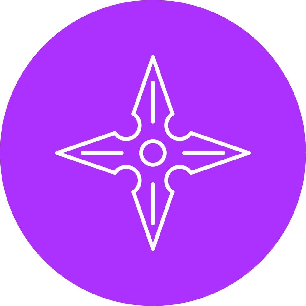 Shuriken Line Multicircle Icon vector