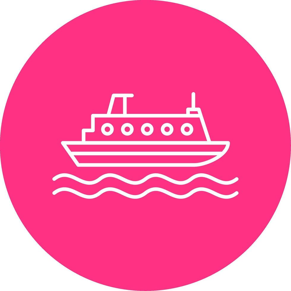 crucero línea multicírculo icono vector