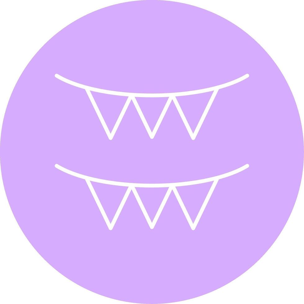 Garland Line Multicircle Icon vector