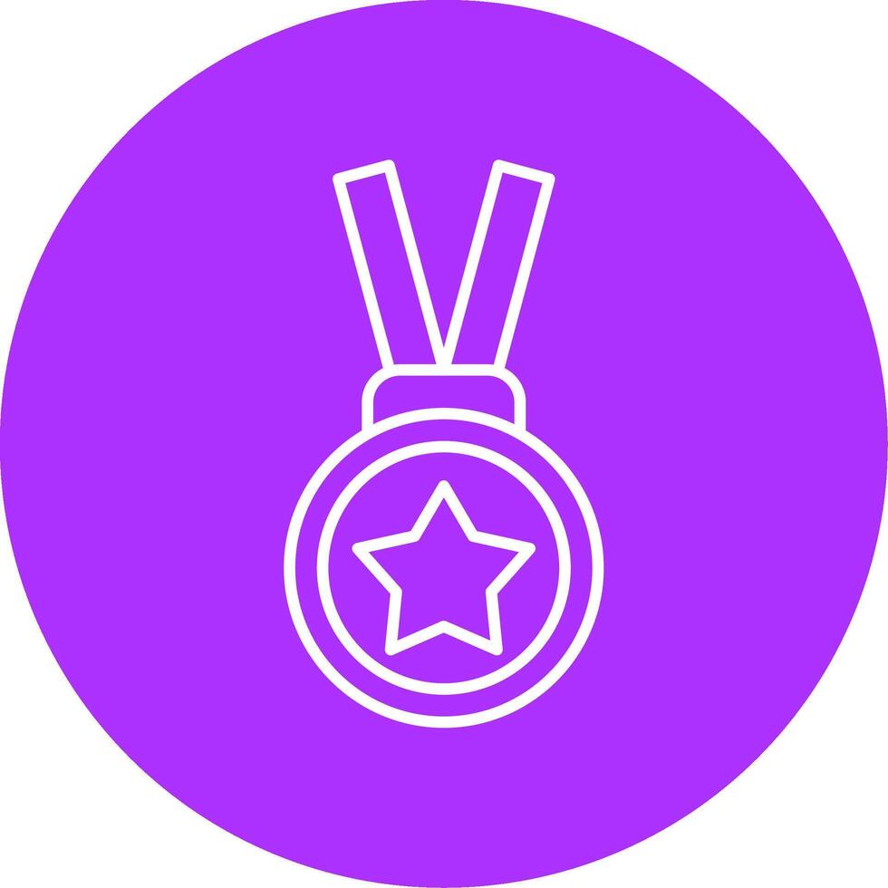 Gold Medal Line Multicircle Icon vector