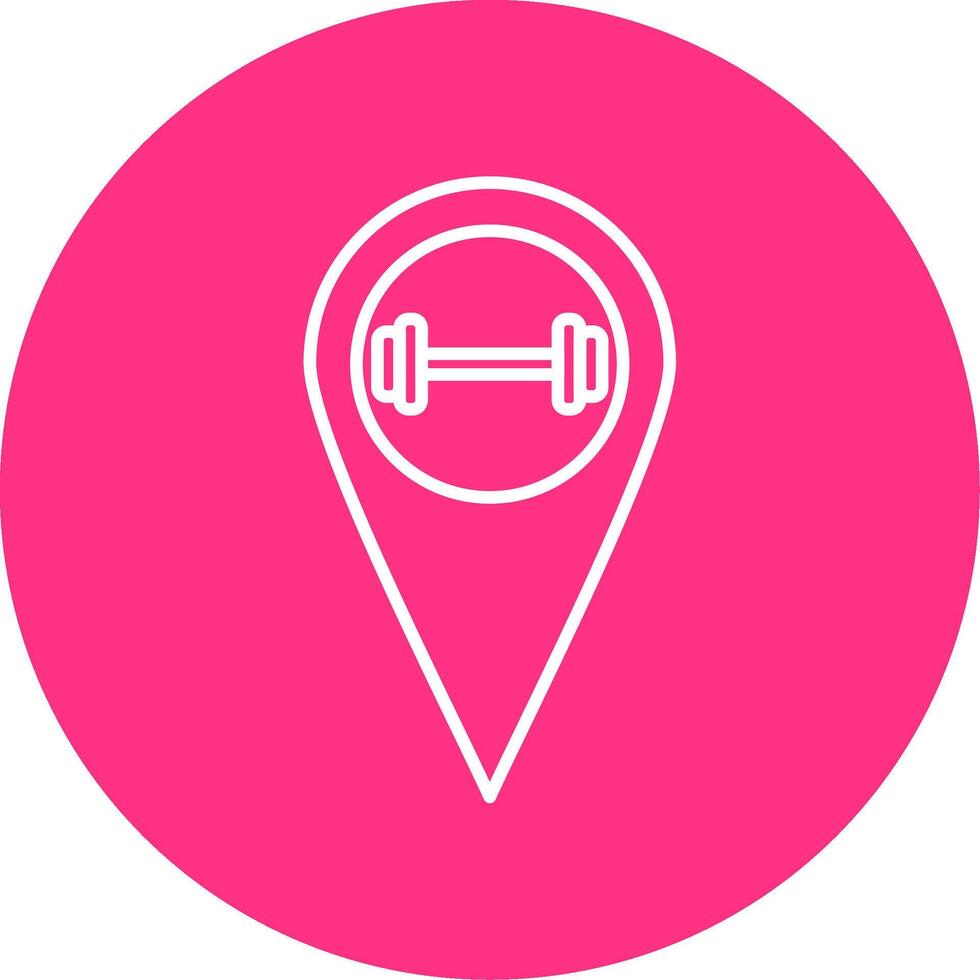 Gym Location Line Multicircle Icon vector