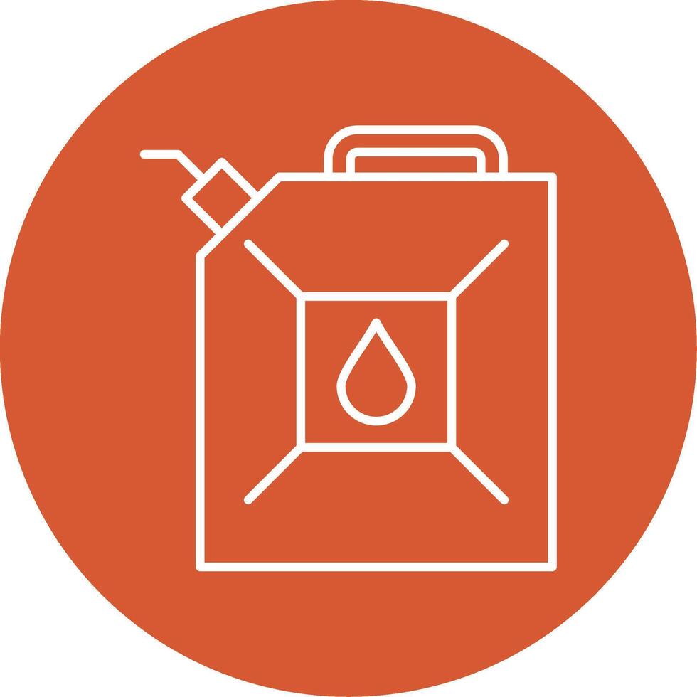 Gas Can Line Multicircle Icon vector