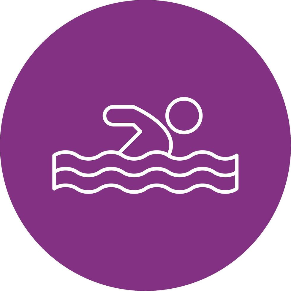 Swimming Line Multicircle Icon vector