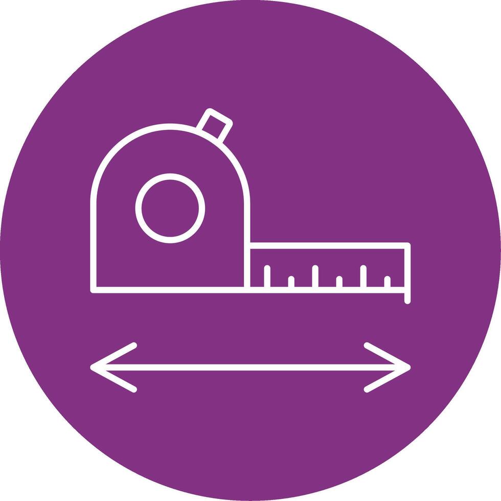 Measurement Line Multicircle Icon vector
