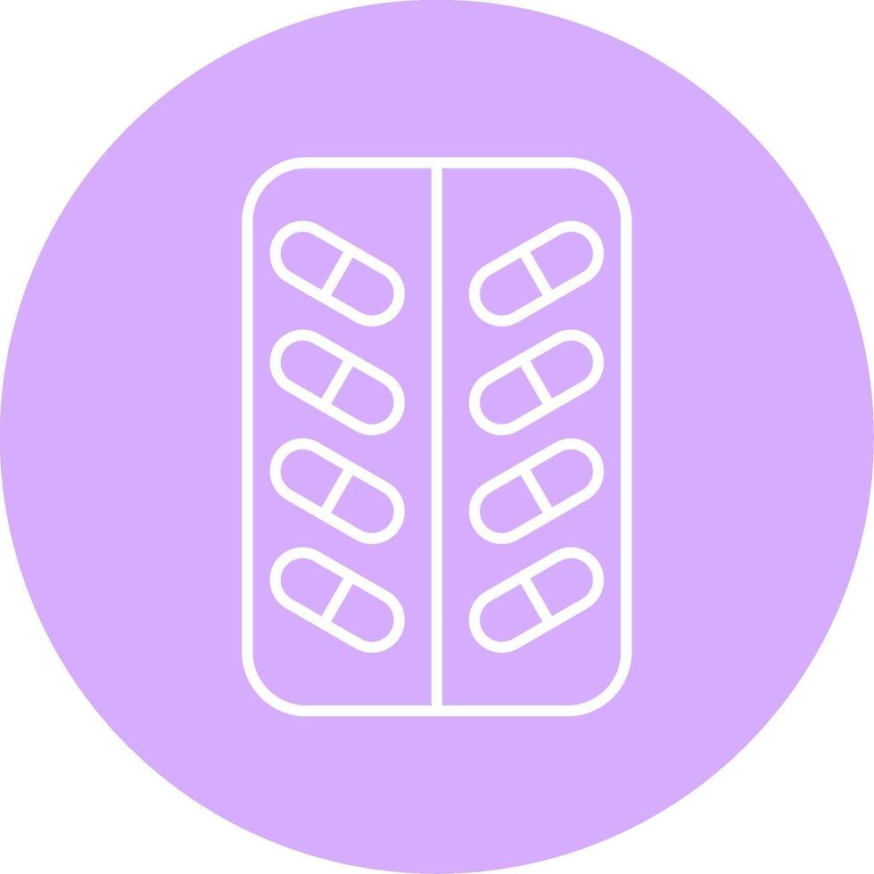 Pill Line Multicircle Icon vector