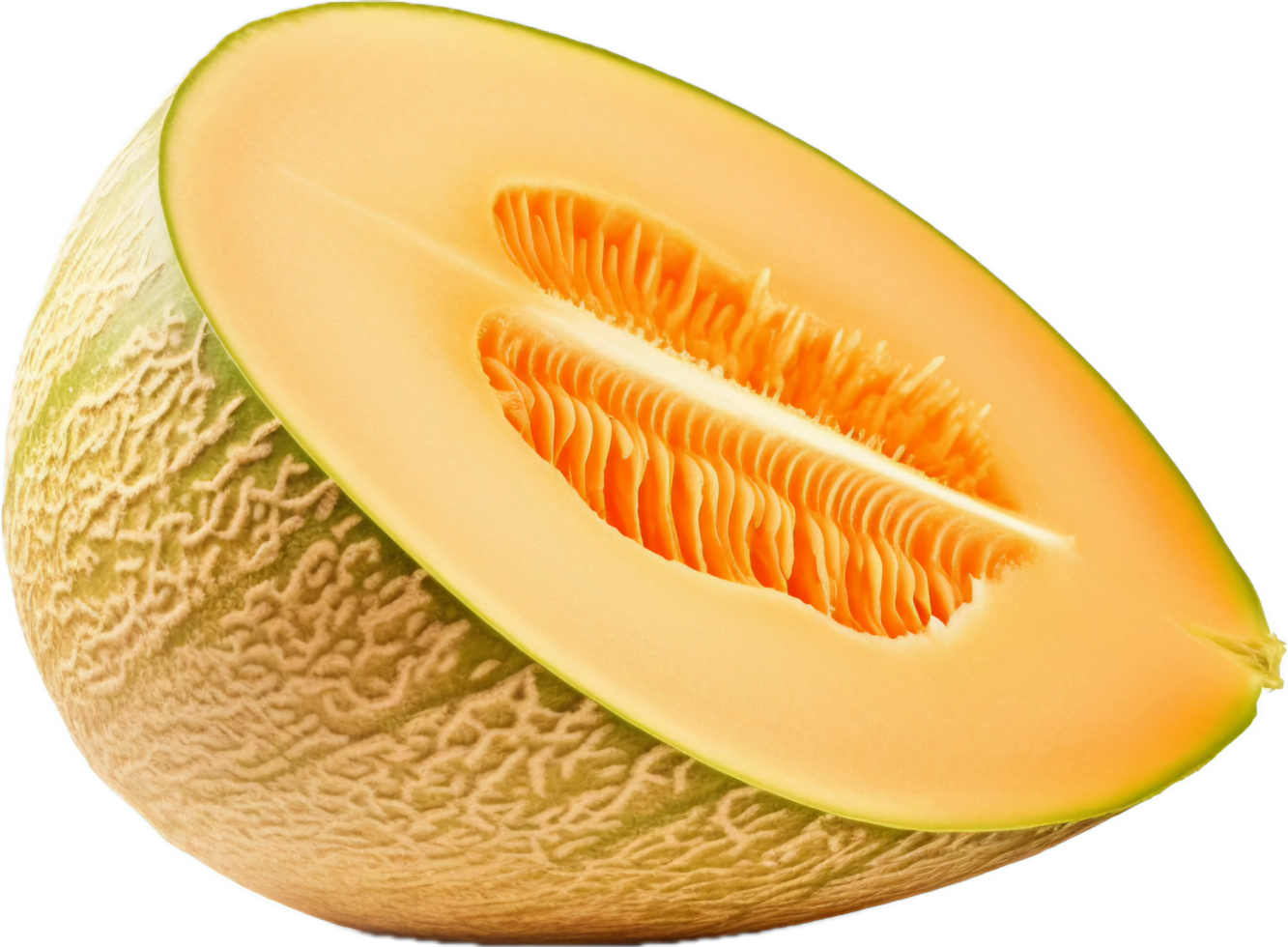 AI generated slice of cantaloupe melon png 37499995 PNG