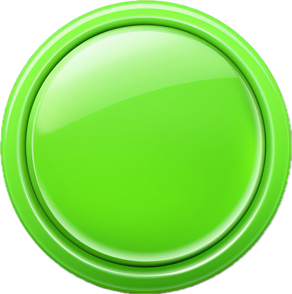 AI generated Green button png