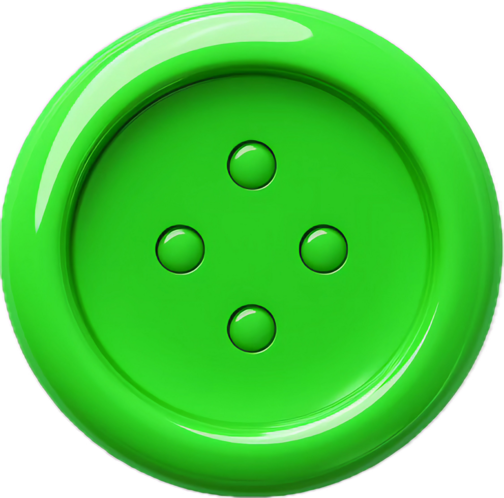 AI generated Green button png