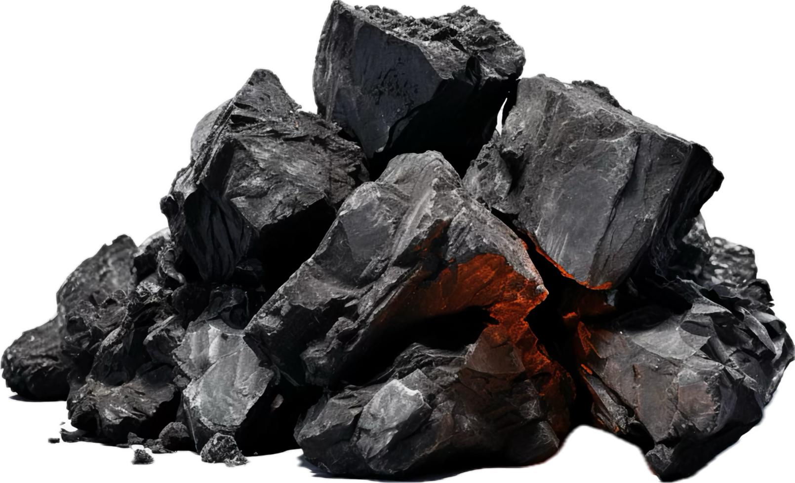 AI generated hot coal png