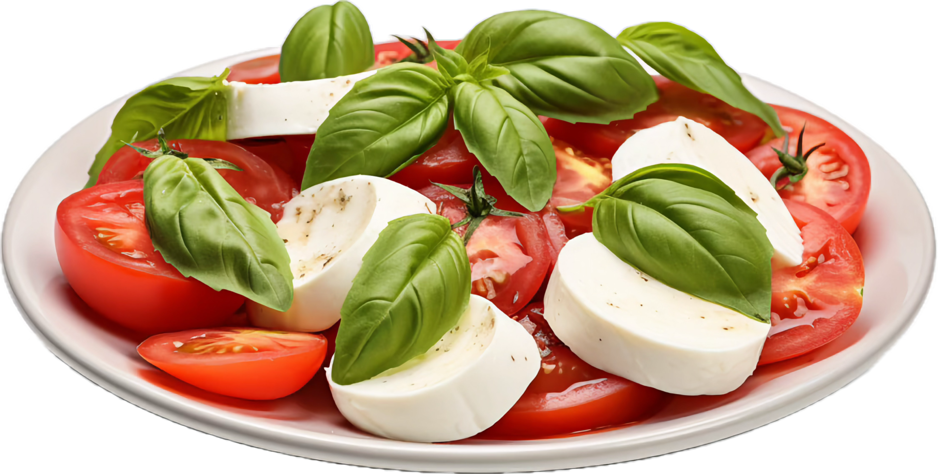 AI generated caprese salad with mozzarella png