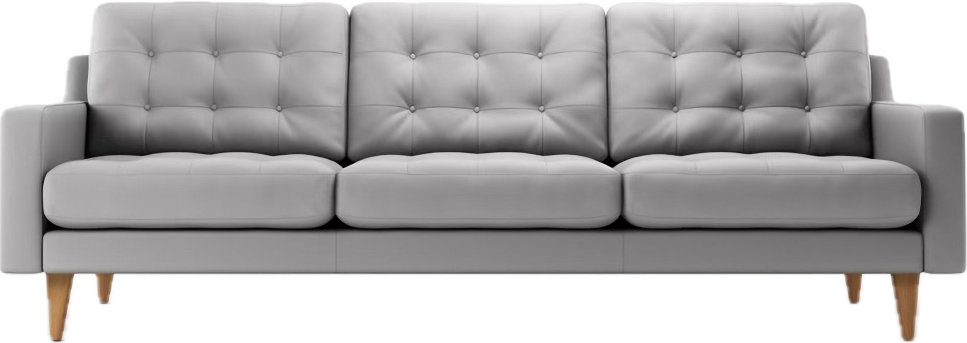 AI generated gray sofa png