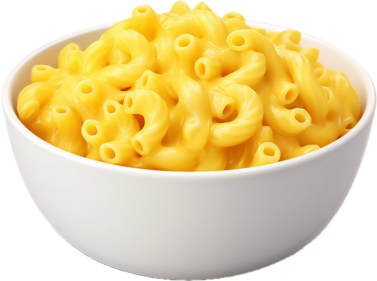 AI generated bowl of macaroni and cheese png