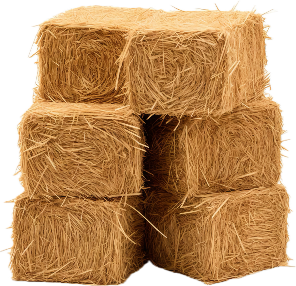 AI generated hay stacks png