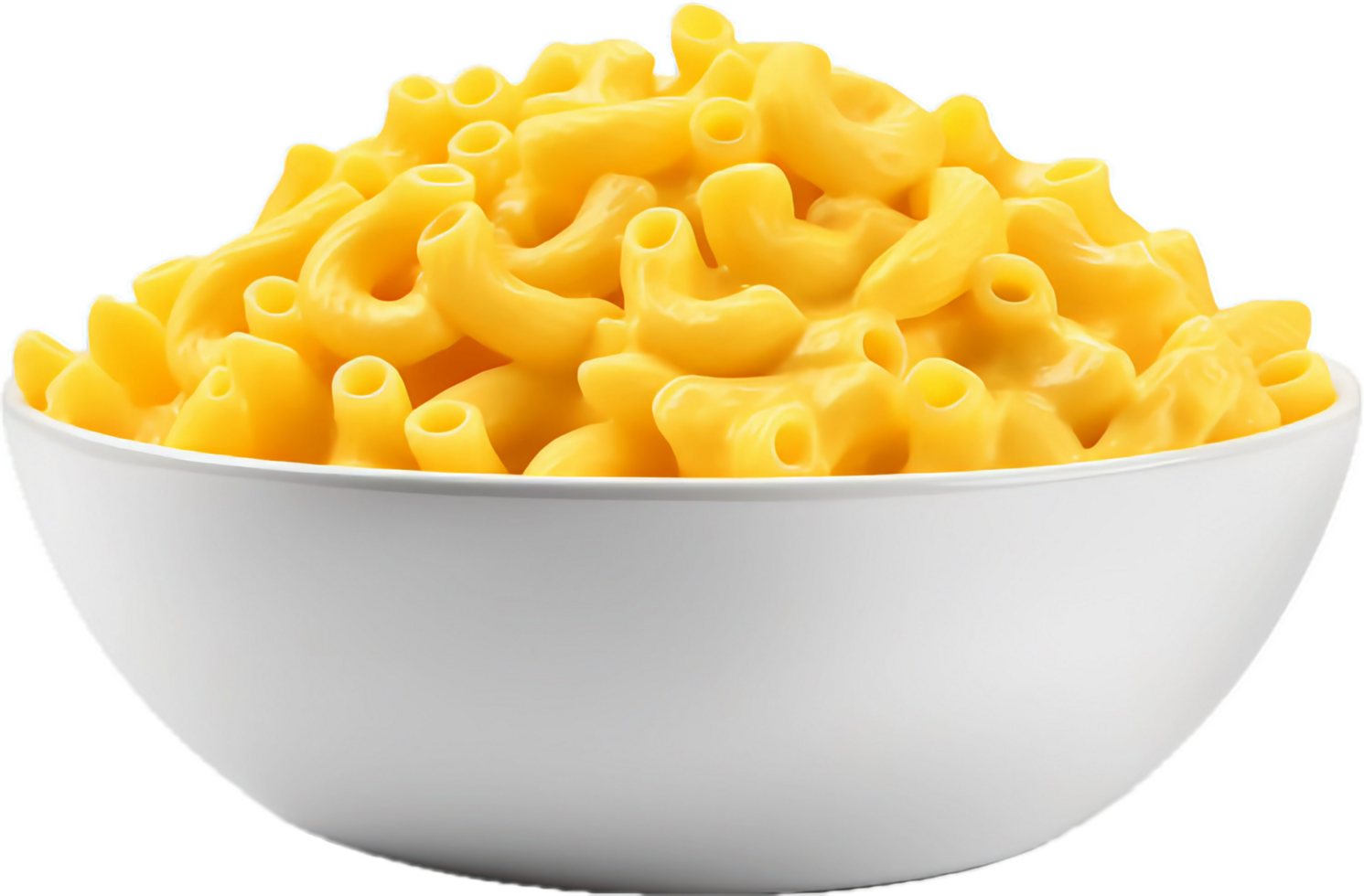 AI generated bowl of macaroni and cheese png