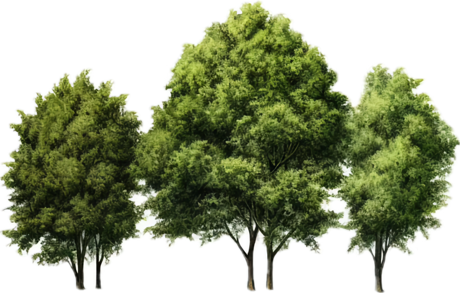 AI generated Trees natural png