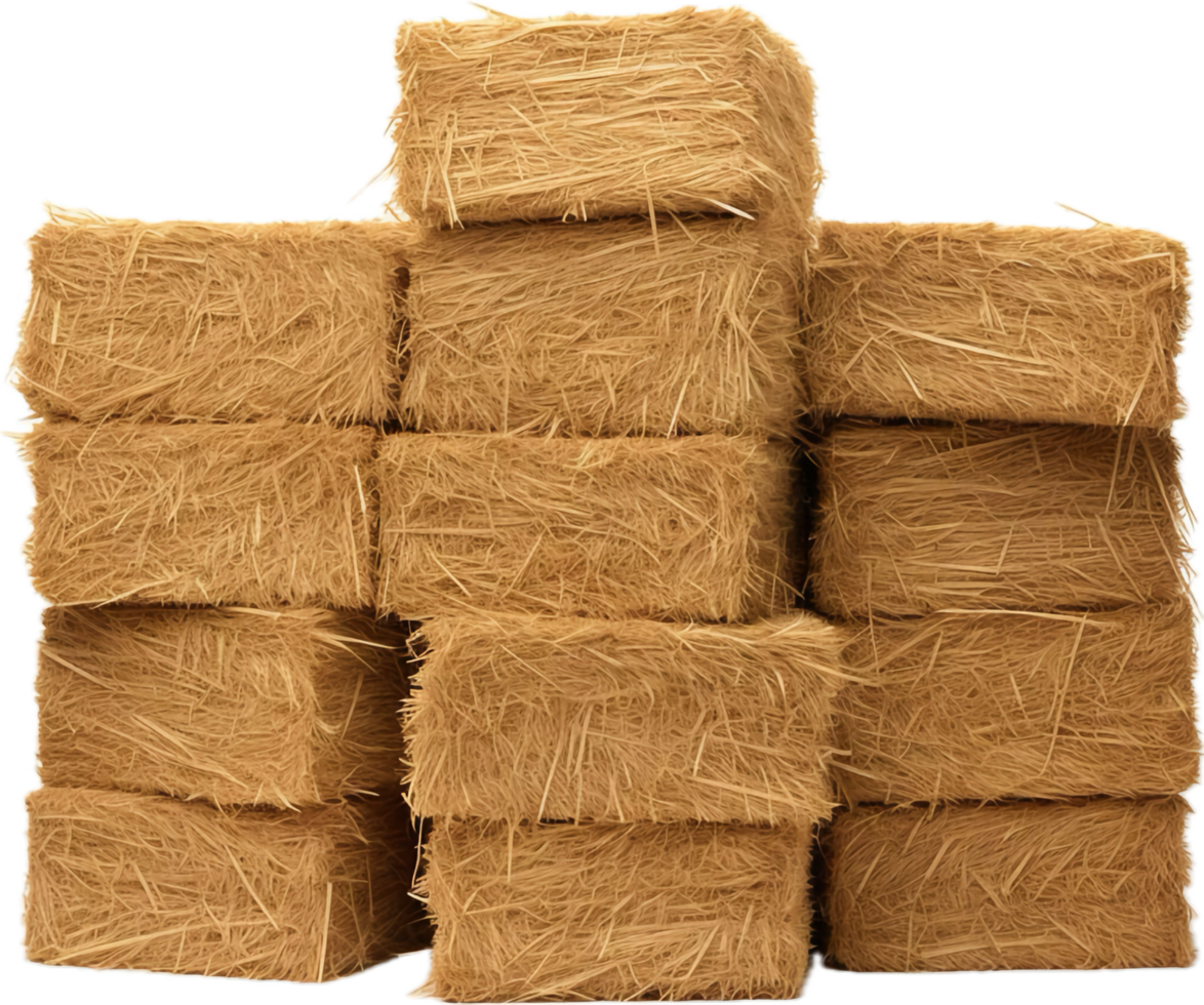 AI generated hay stacks png