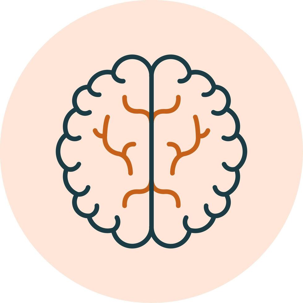 icono de vector de cerebro humano