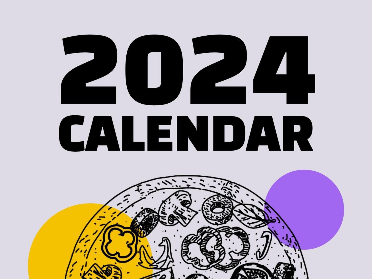 Food and Drink 2024 Calendar Template