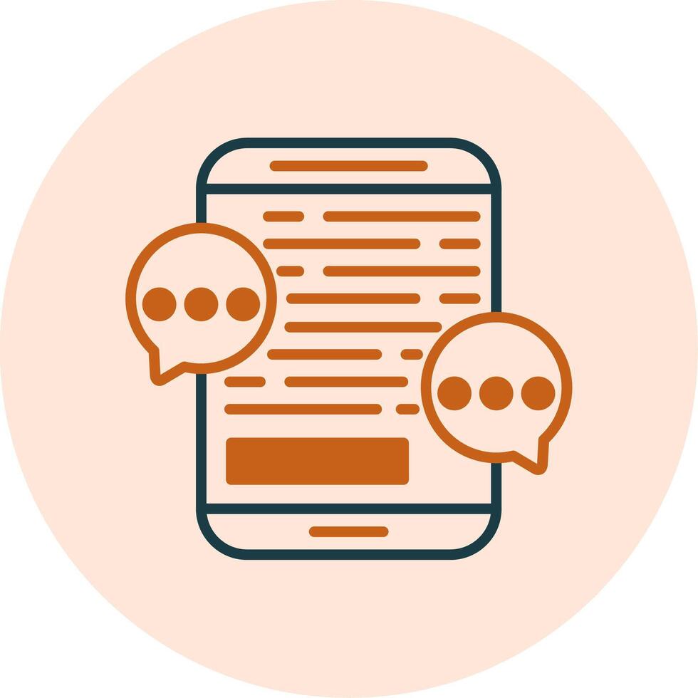 Mobile Chat Vector Icon