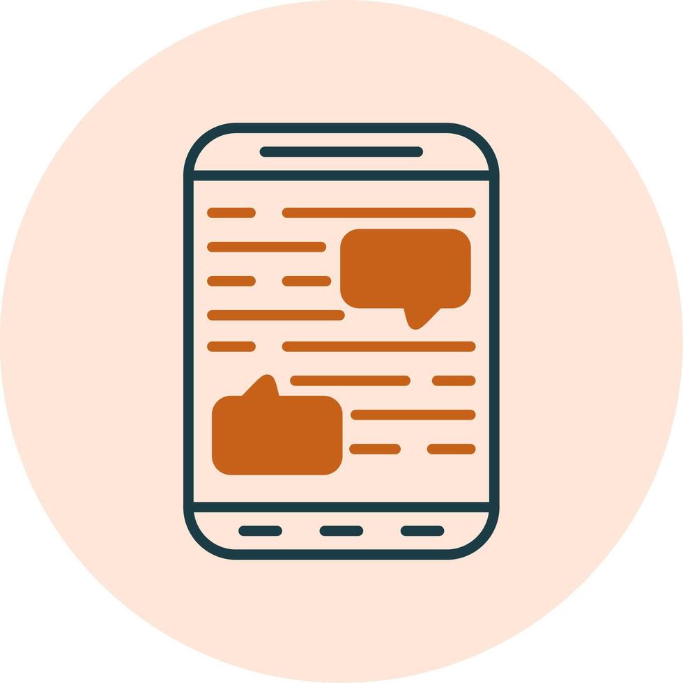 Mobile Chat Vector Icon