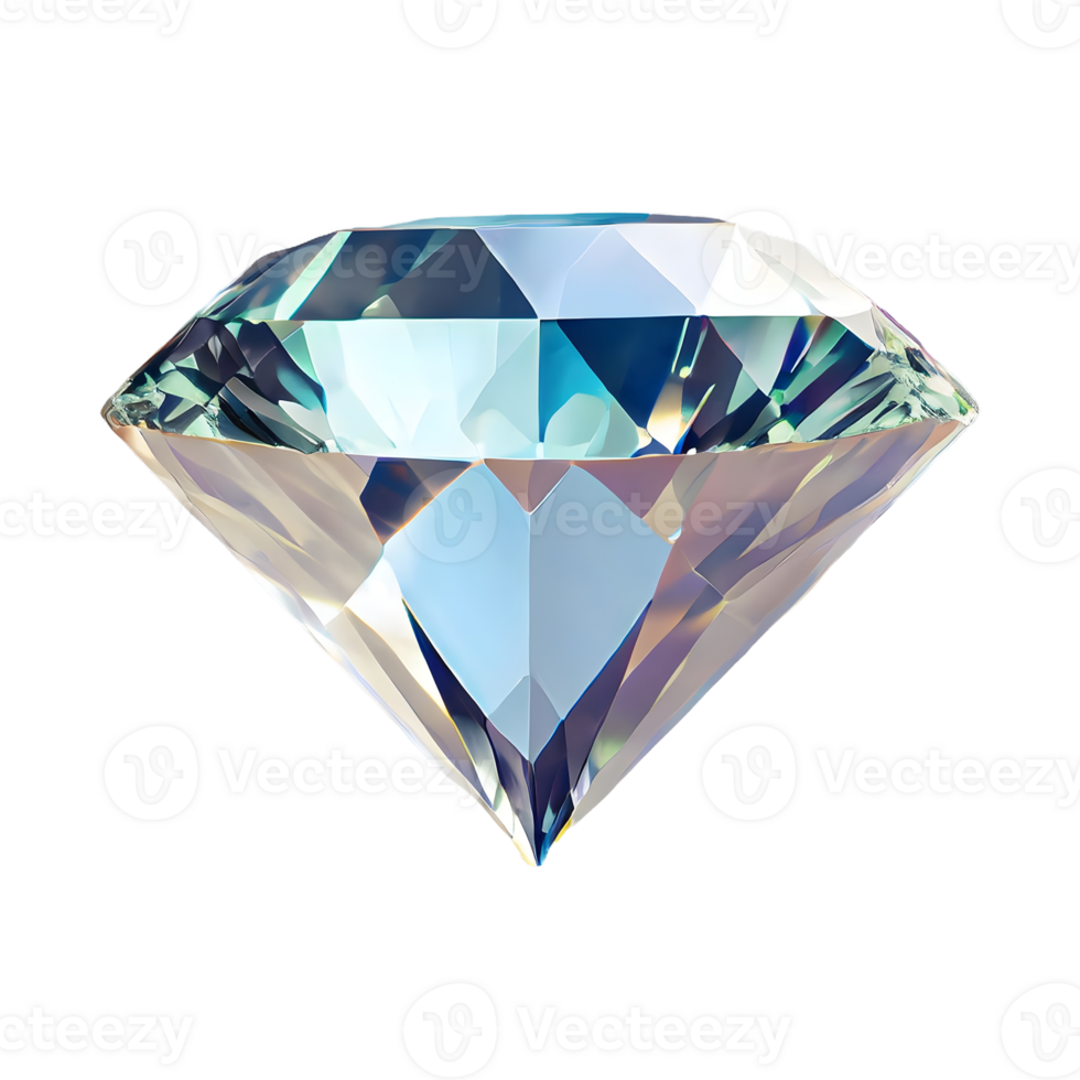 AI generated Beautiful diamond isolated on transparent background png