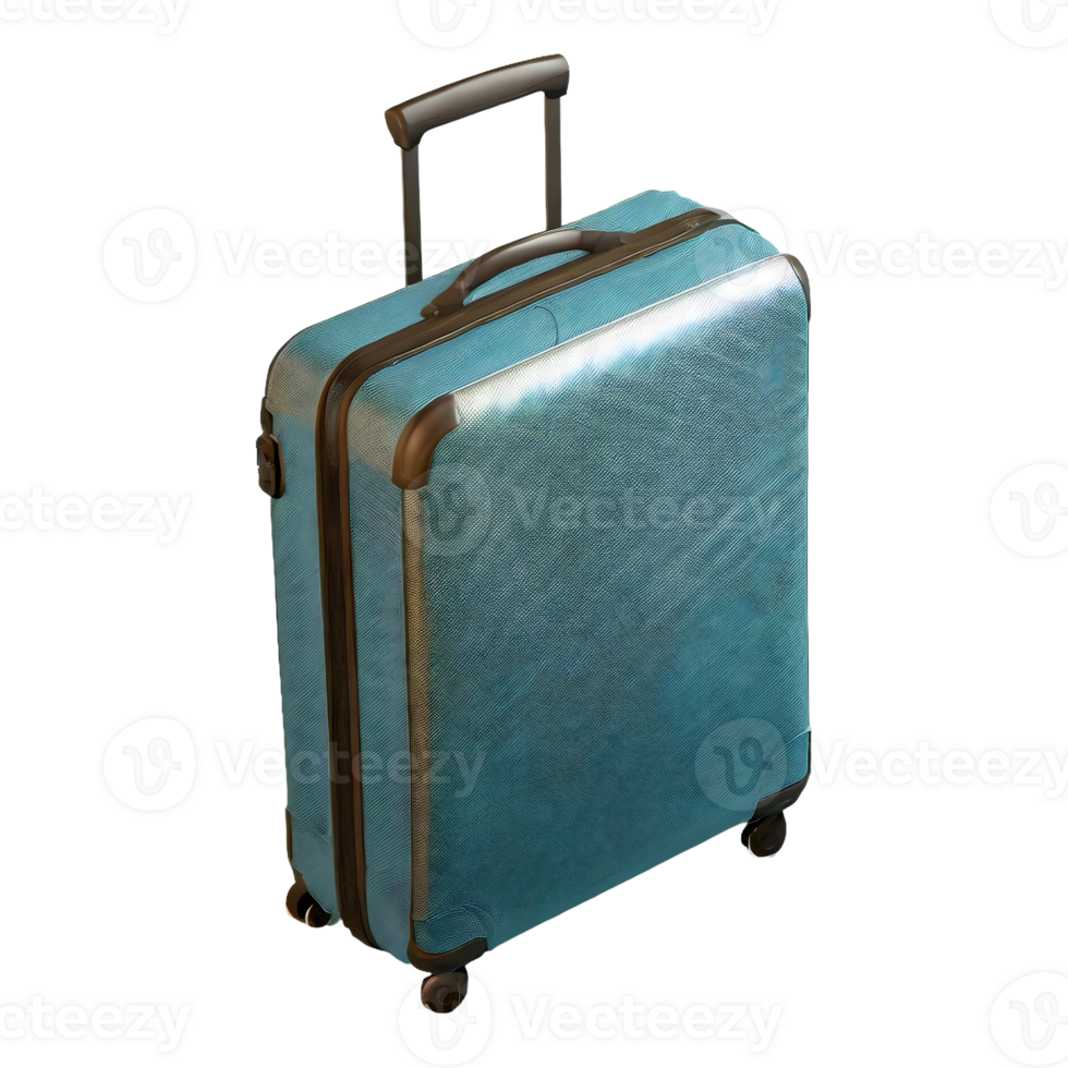 AI generated 3d suitcase isolated on transparent background png
