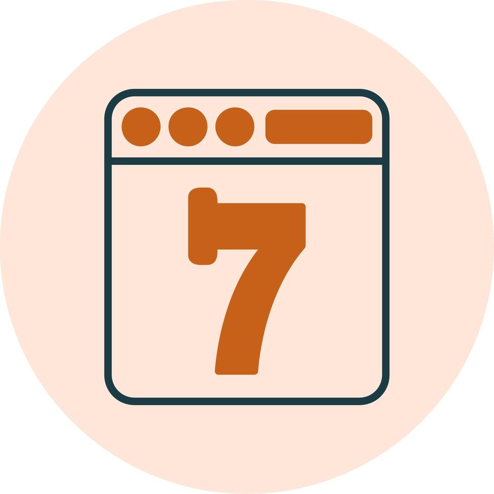 Seven Vector Icon