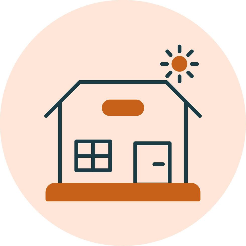 Beach House Vector Icon