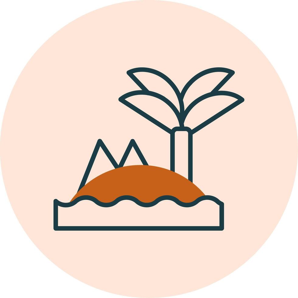 icono de vector de isla