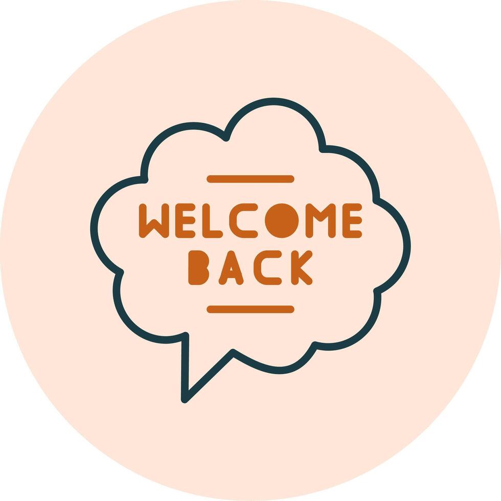 Welcome Back Vector Icon