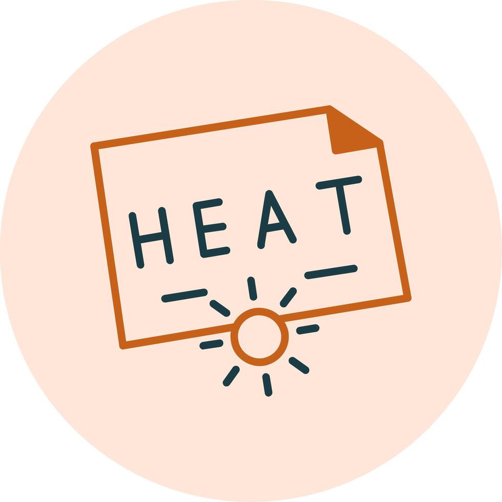 icono de vector de calor