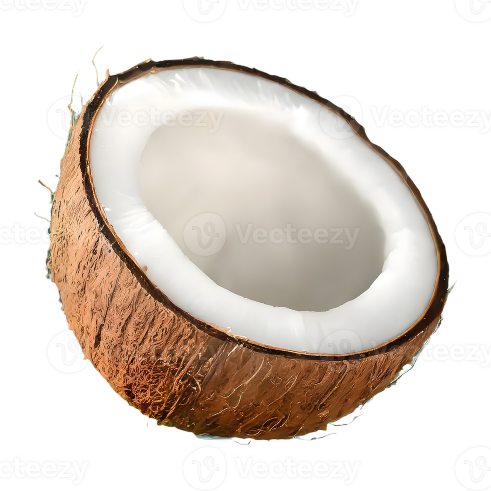 AI generated Coconut isolated on transparent background png