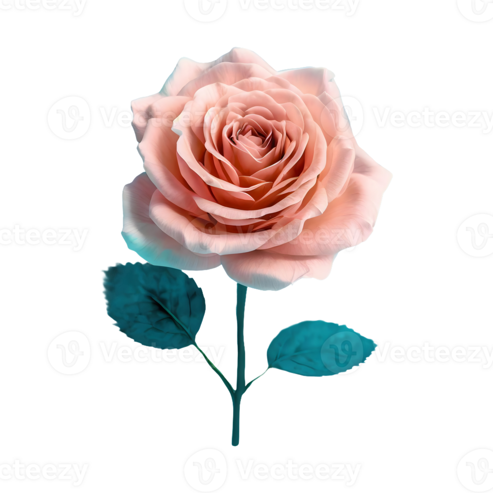 AI generated Rose flower isolated on transparent background png