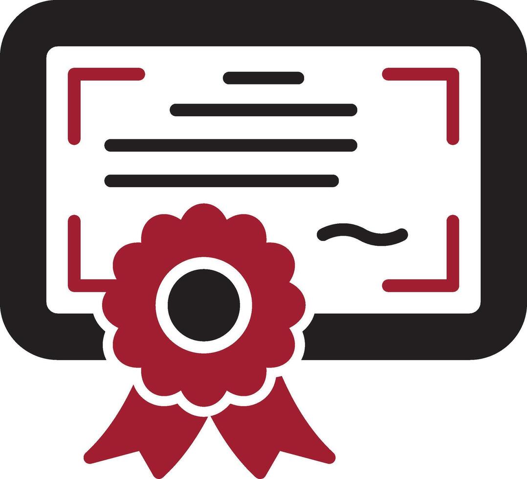 icono de vector de certificado