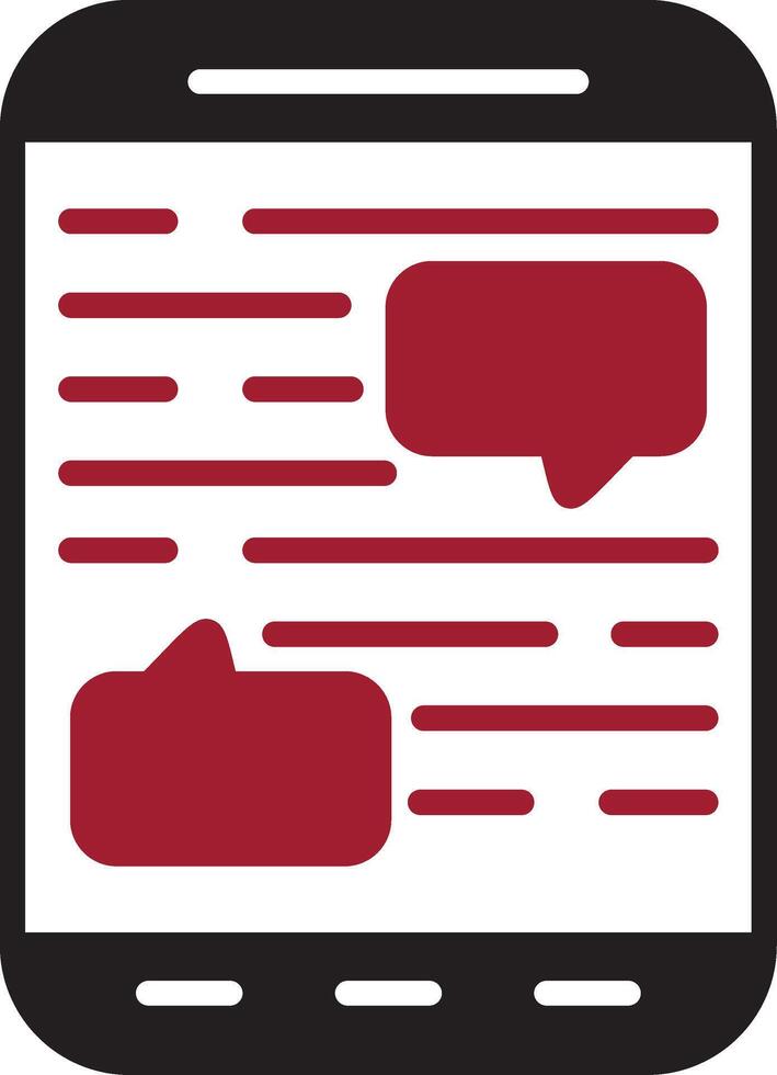 Mobile Chat Vector Icon