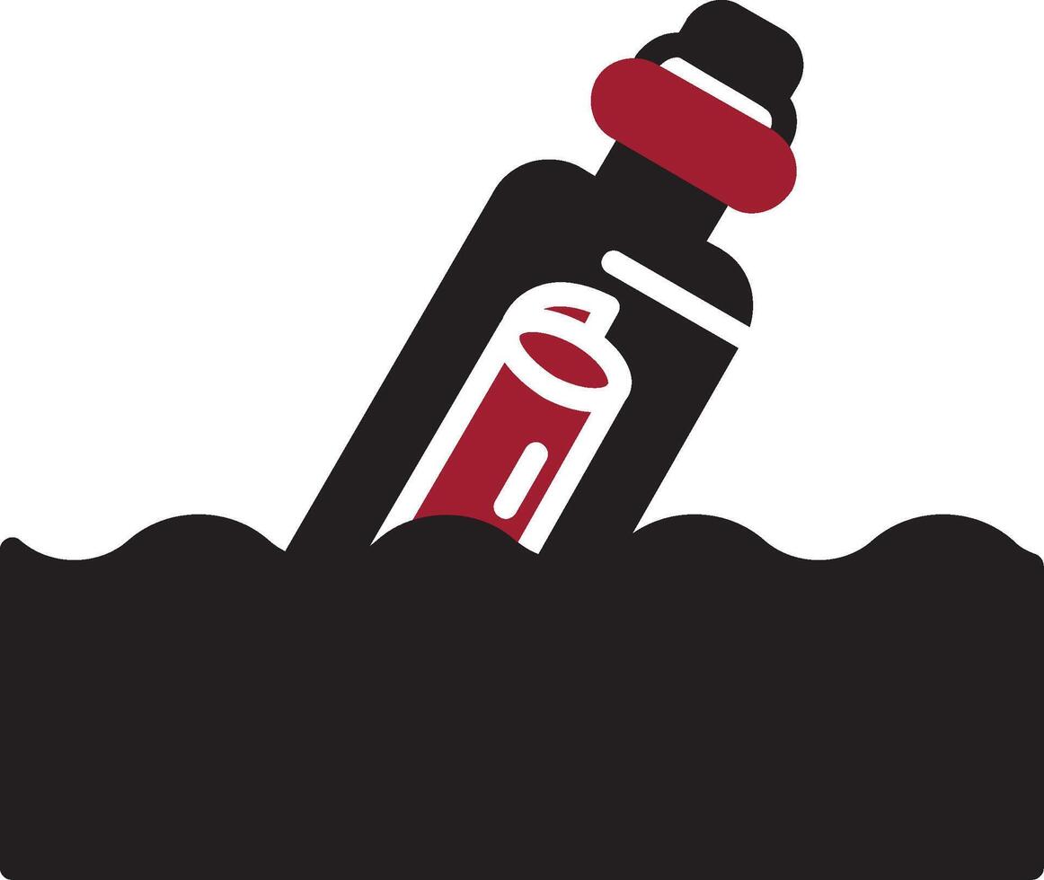 Message In A Bottle Vector Icon