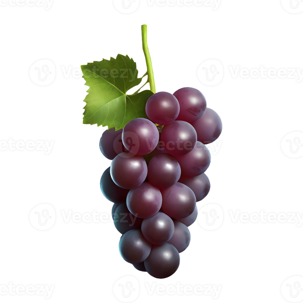 AI generated Zinfandel grape fruit isolated on transparent background png