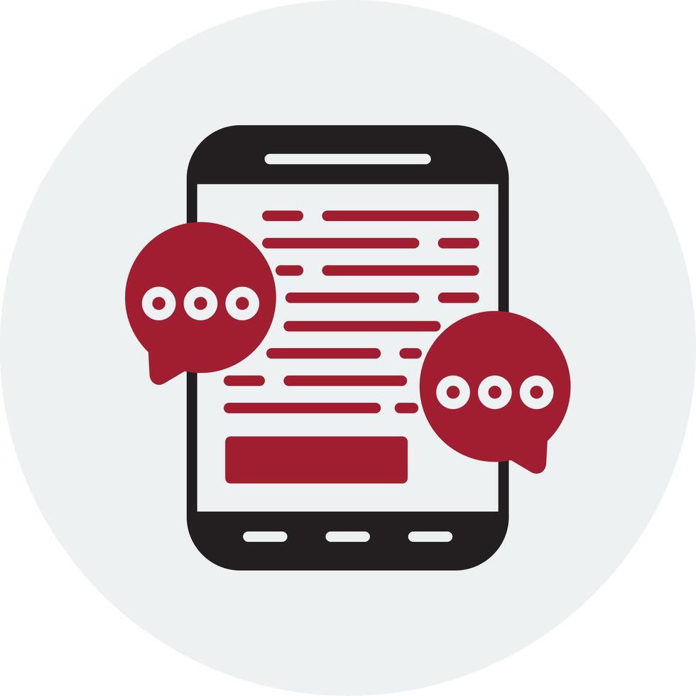 Mobile Chat Vector Icon