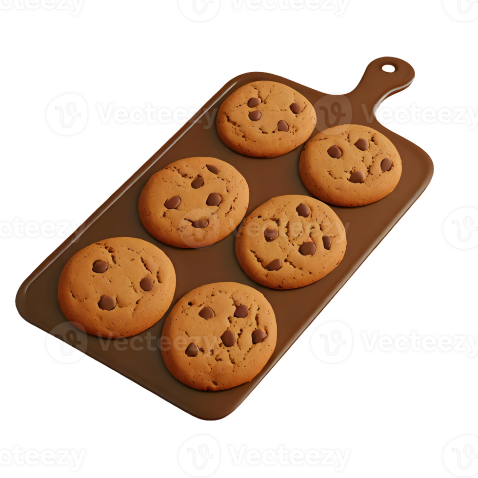 AI generated Baking delicious chocolate chip cookies isolated on transparent background png