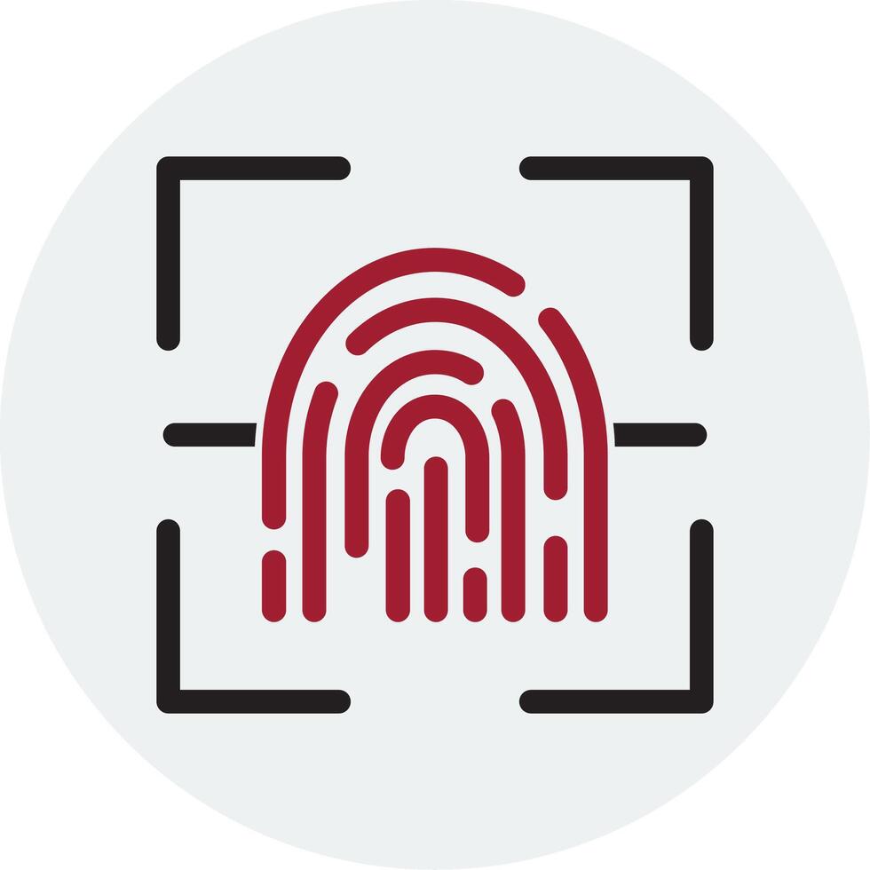 Fingerprint Scanner Vector Icon