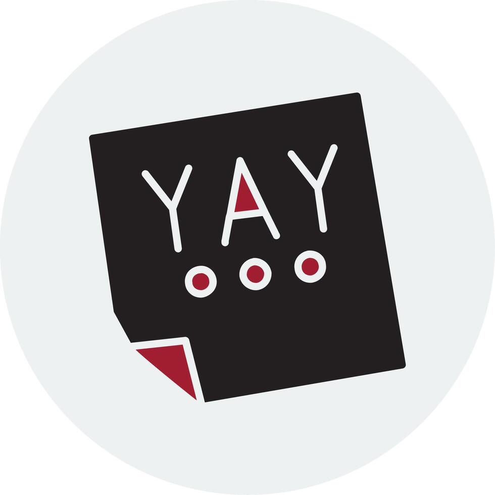 Yay Vector Icon