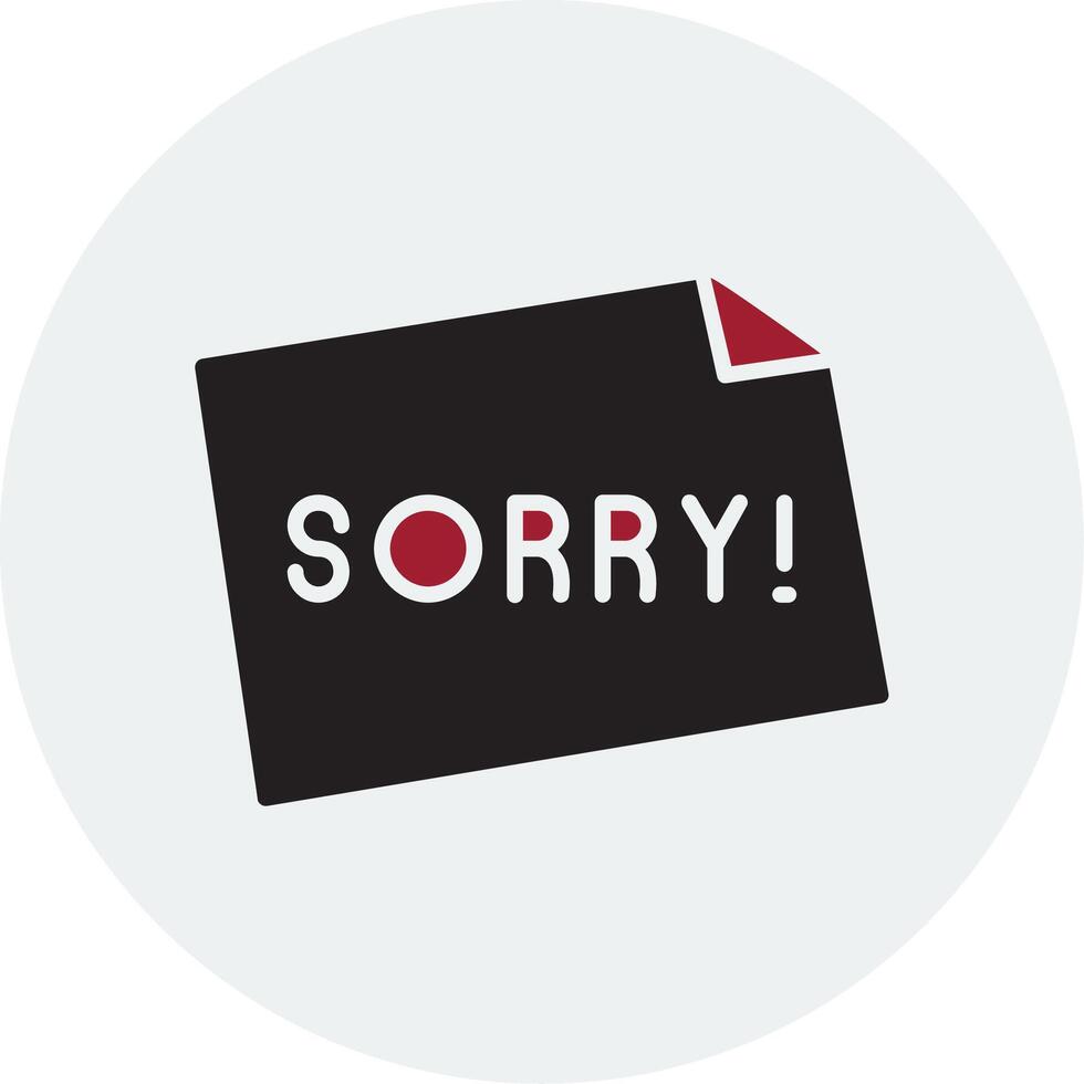 Sorry Vector Icon