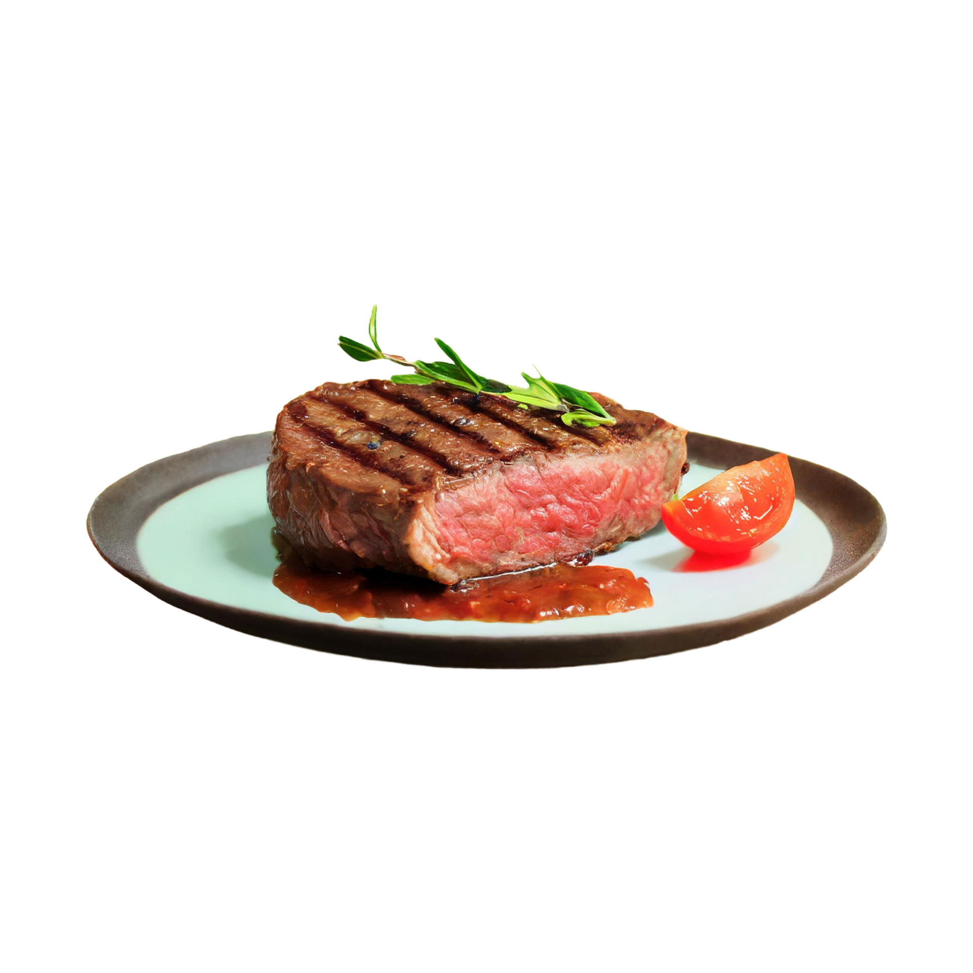 AI generated Tasty grilled beef fillet steak isolated on transparent
