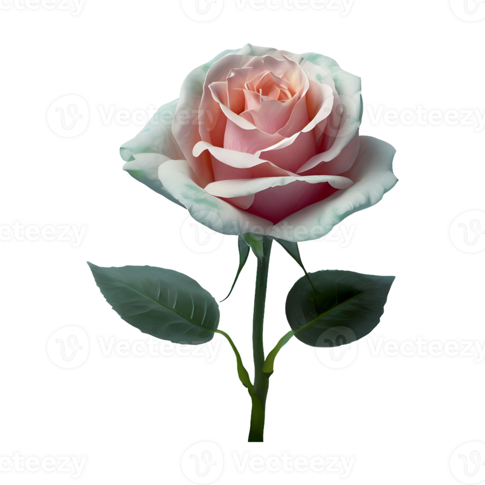 AI generated Rose flower isolated on transparent background png