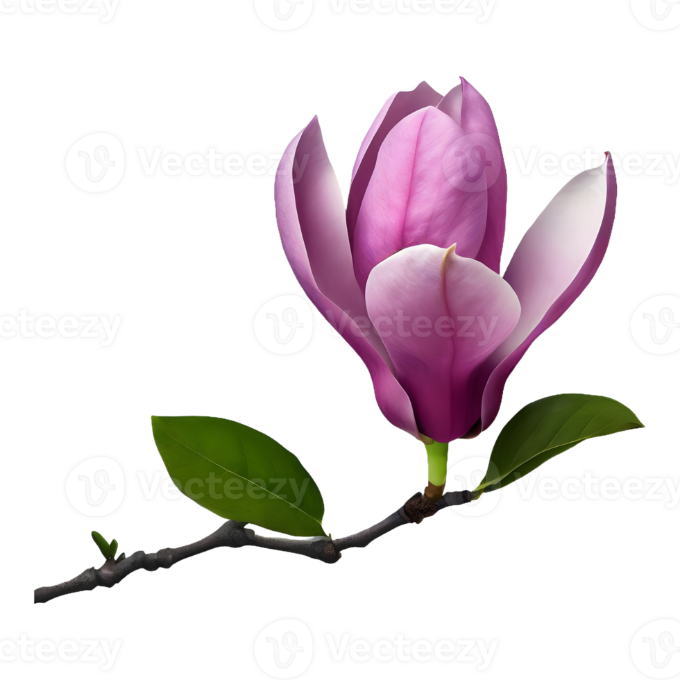 AI generated Magnolia flower isolated on transparent background png