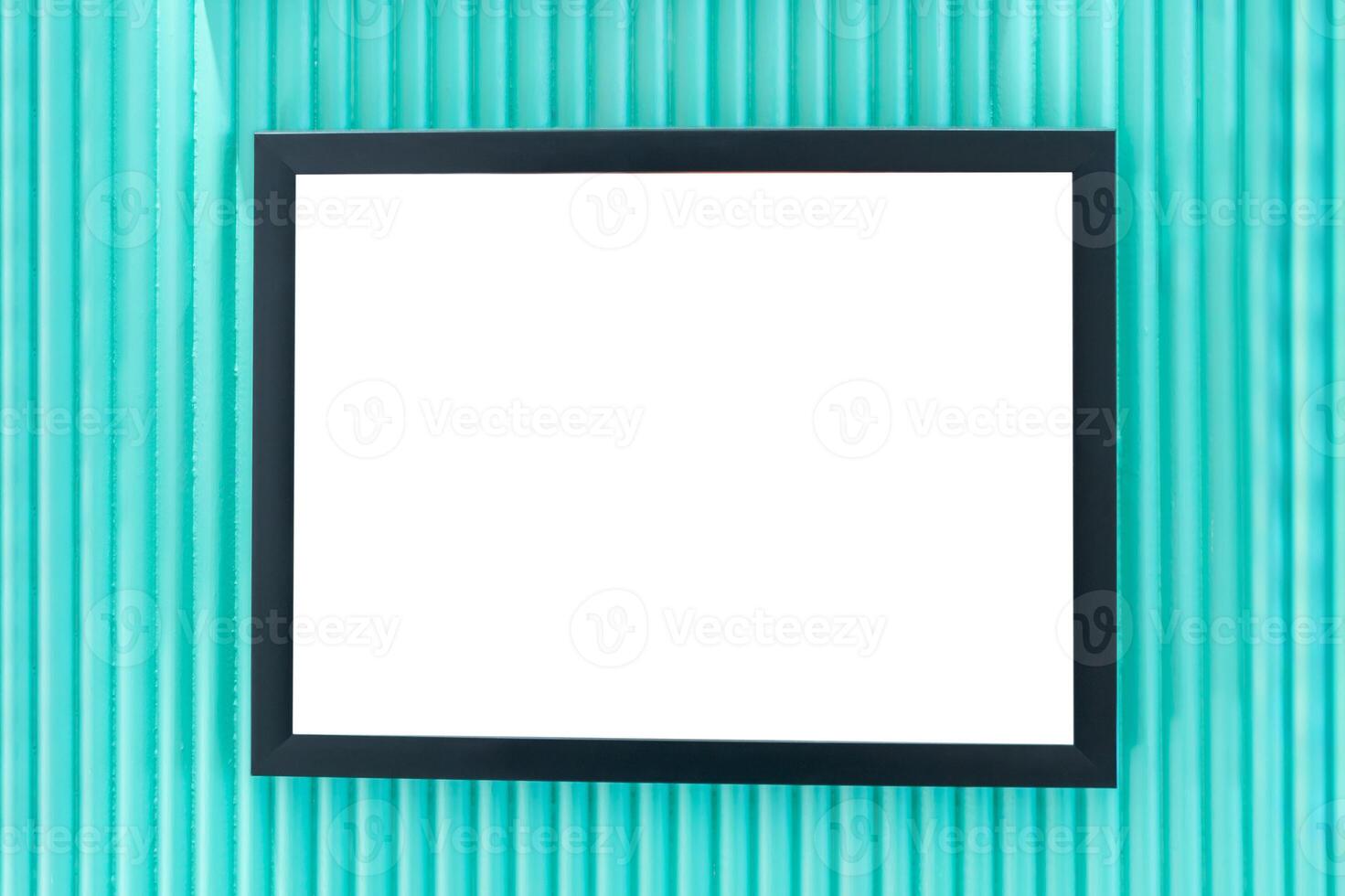 Mockup image of Blank billboard white screen posters for advertising, Blank photo frames display in coffee shop for your design
