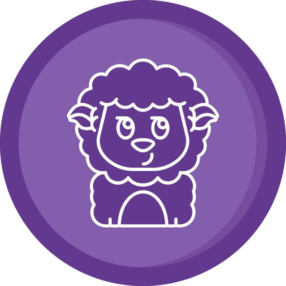 Smirking Solid Purple Circle Icon vector